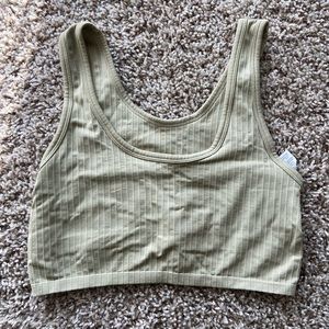 Aerie Tan/Greenish S Bralette/Crop Top